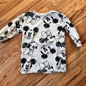 H&M Girls Mickey Mouse Long Sleeve Top/Dress